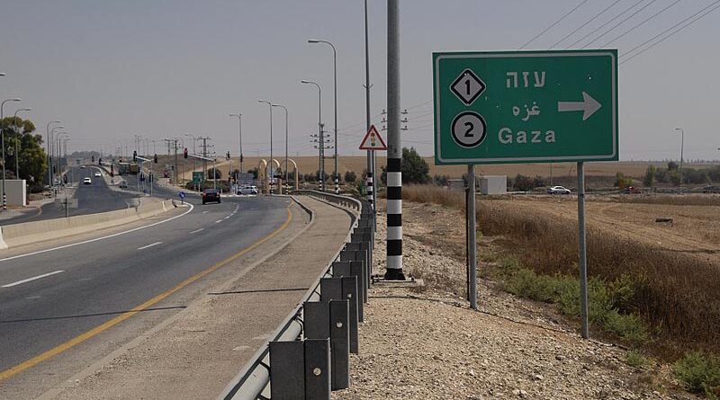 Estradas da área de Gaza