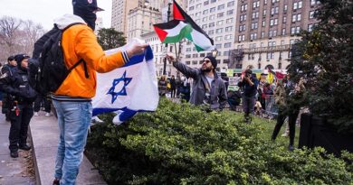 Manifestantes anti-Israel se reúnem